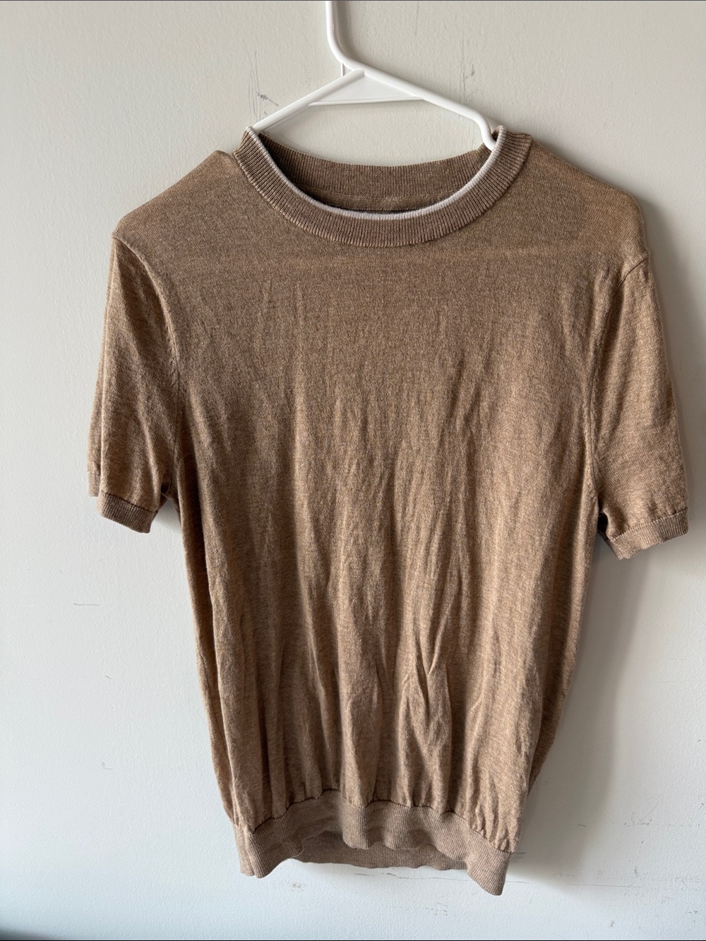 Men's Short Sleeve Knit Tee - Brown